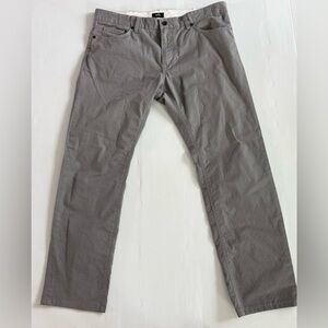 Hugo Boss Mens Chinos Slim Fit Stretch Gray Zip Fly Size 36x32